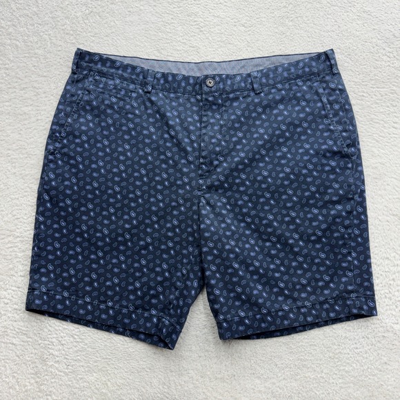 Brooks Brothers Other - Brooks Brothers Mens Navy Blue Paisley Bermuda Shorts Cotton Stretch Size 40